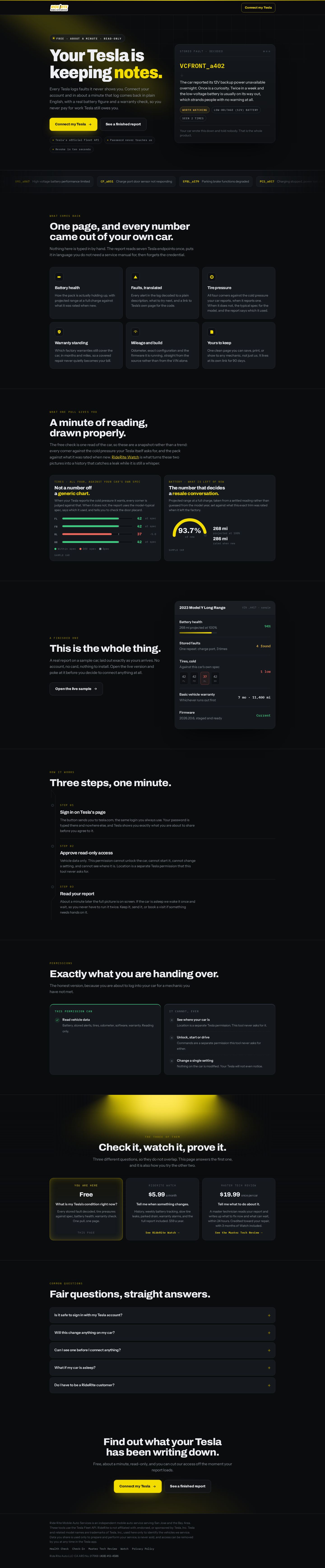 Health Check tool full page
